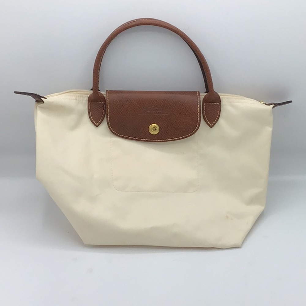 Longchamps Cream White Le Pliage Tote